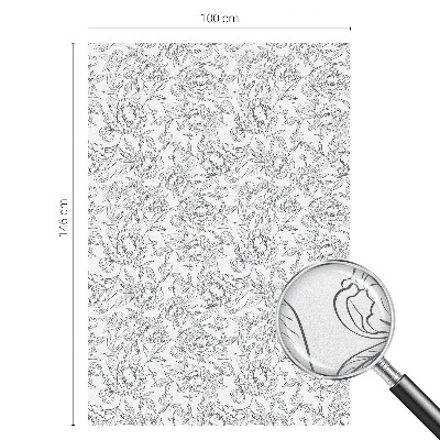 Folia mleczna na okno wzór witraż Kwiatowy motyw