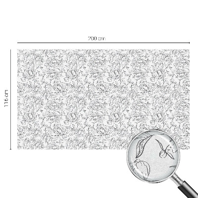 Folia mleczna na okno wzór witraż Kwiatowy motyw