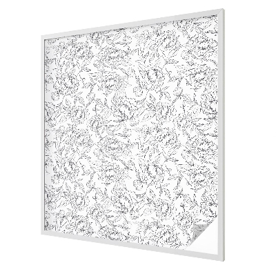 Folia mleczna na okno wzór witraż Kwiatowy motyw