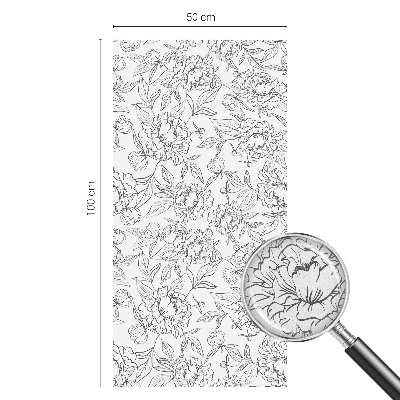 Folia mleczna na okno wzór witraż Kwiatowy motyw