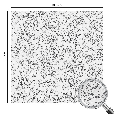 Folia mleczna na okno wzór witraż Kwiatowy motyw