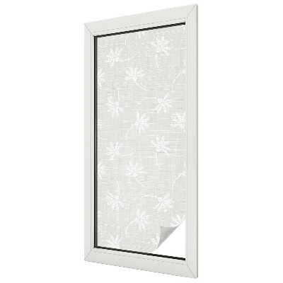 Naklejka witraż na szybę mleczna Kwiatowe wzory