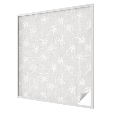 Naklejka witraż na szybę mleczna Kwiatowe wzory