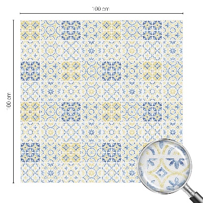 Witraż przyklejany na okno folia matowa Klasyczne kafelki
