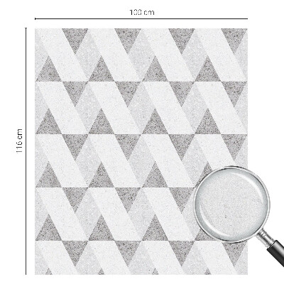 Naklejka witraż na szybę mleczna Szare trójkąty