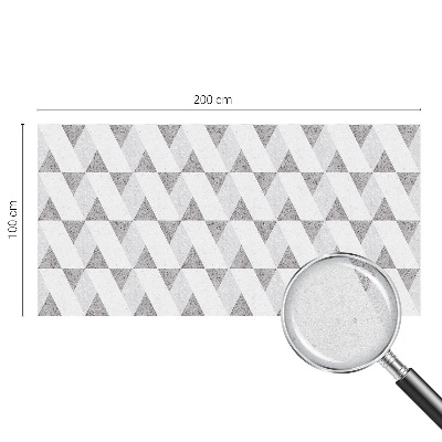 Naklejka witraż na szybę mleczna Szare trójkąty