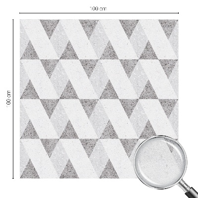 Naklejka witraż na szybę mleczna Szare trójkąty