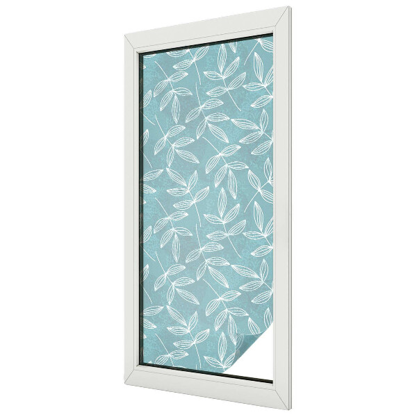 Witraż przyklejany na okno folia matowa Liściasta elegancja