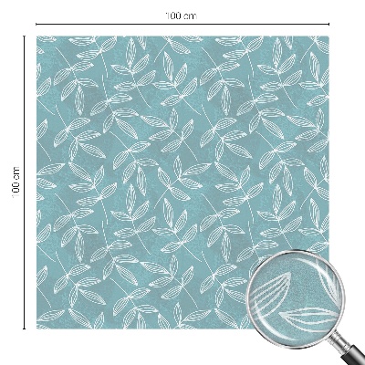 Witraż przyklejany na okno folia matowa Liściasta elegancja