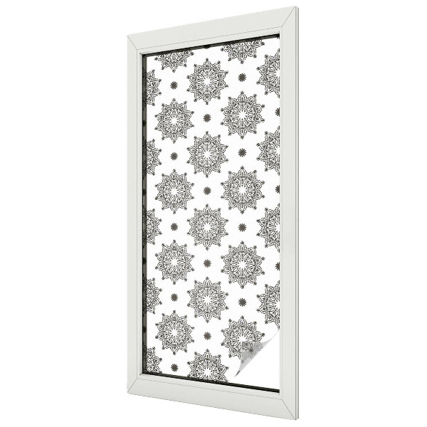 Witraż przyklejany na okno folia matowa Klasyczne rozety