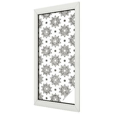 Witraż przyklejany na okno folia matowa Klasyczne rozety