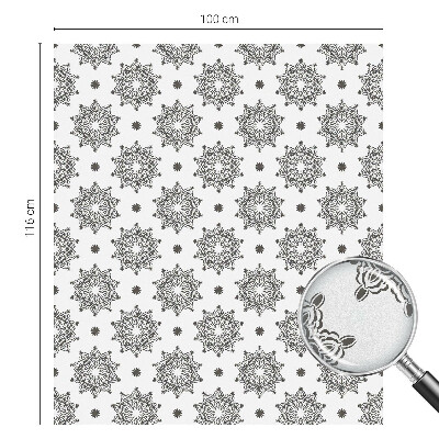 Witraż przyklejany na okno folia matowa Klasyczne rozety