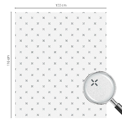 Folia mleczna na okno wzór witraż Geometryczne krzyżyki