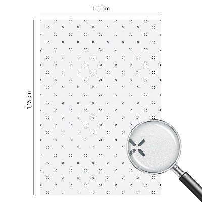 Folia mleczna na okno wzór witraż Geometryczne krzyżyki