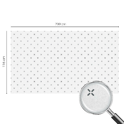 Folia mleczna na okno wzór witraż Geometryczne krzyżyki