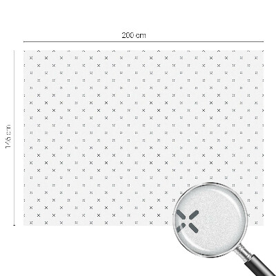 Folia mleczna na okno wzór witraż Geometryczne krzyżyki