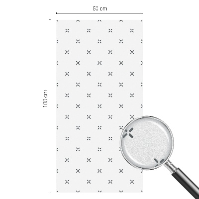 Folia mleczna na okno wzór witraż Geometryczne krzyżyki