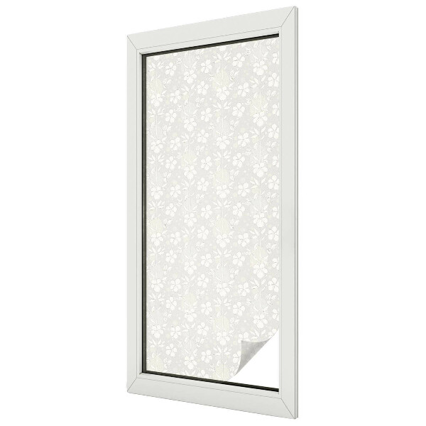 Folia okienna dekoracyjna witraż Subtelne kwiaty