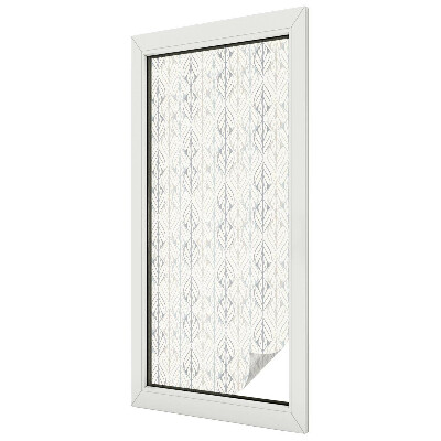 Naklejka witraż na szybę mleczna Liściasty wzór