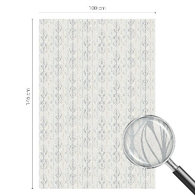 Naklejka witraż na szybę mleczna Liściasty wzór