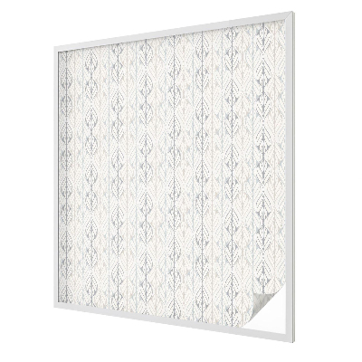 Naklejka witraż na szybę mleczna Liściasty wzór