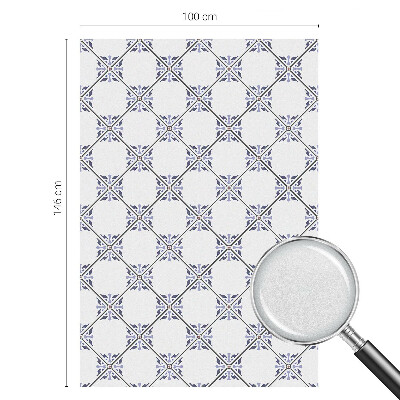 Folia mleczna na okno wzór witraż Geometryczne kafelki