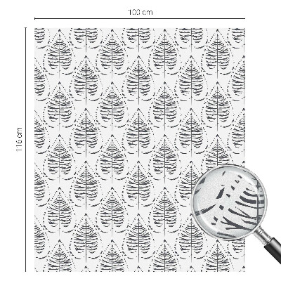 Folia okienna dekoracyjna witraż Liściasta elegancja