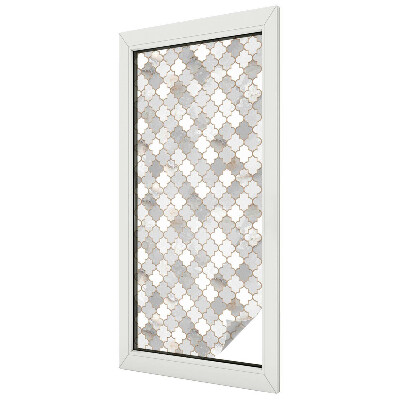 Folia mleczna na okno wzór witraż Geometryczna mozaika