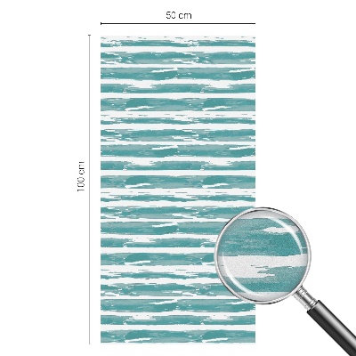 Folia mleczna na okno wzór witraż Zielone pasy