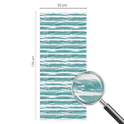 Folia mleczna na okno wzór witraż Zielone pasy