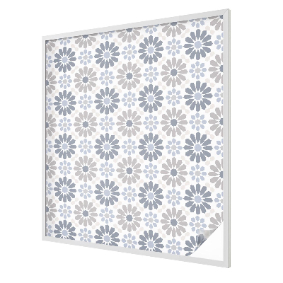 Naklejka witraż na szybę mleczna Kwiatowa mozaika