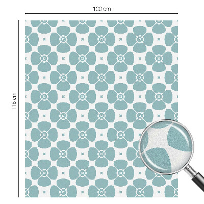 Witraż przyklejany na okno folia matowa Kwiatowa symetria