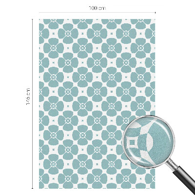 Witraż przyklejany na okno folia matowa Kwiatowa symetria