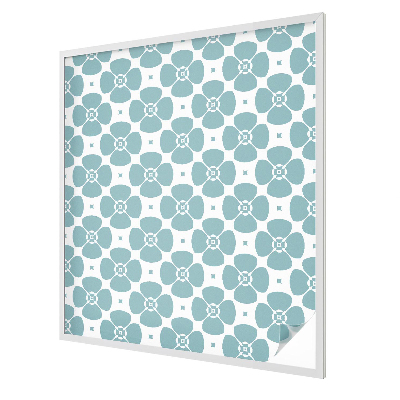 Witraż przyklejany na okno folia matowa Kwiatowa symetria