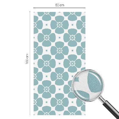 Witraż przyklejany na okno folia matowa Kwiatowa symetria