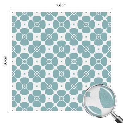 Witraż przyklejany na okno folia matowa Kwiatowa symetria