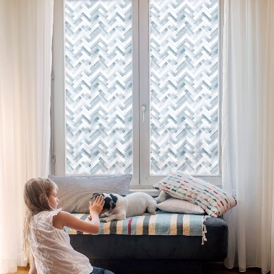 Folia mleczna na okno wzór witraż Geometryczny wzór