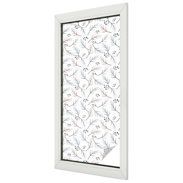 Folia okienna dekoracyjna witraż Roślinne liście