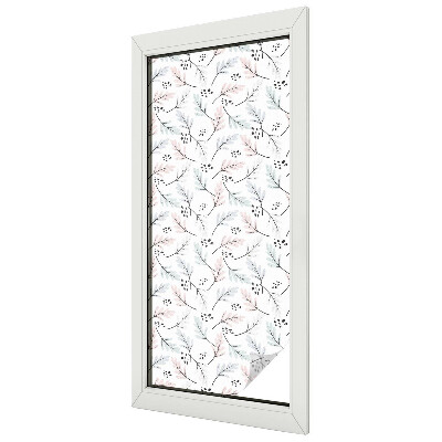 Folia okienna dekoracyjna witraż Roślinne liście