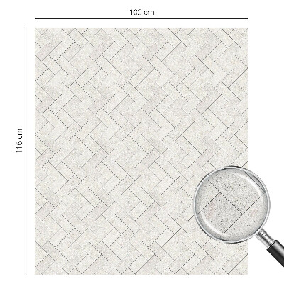 Naklejka witraż na szybę mleczna Jodełkowy motyw