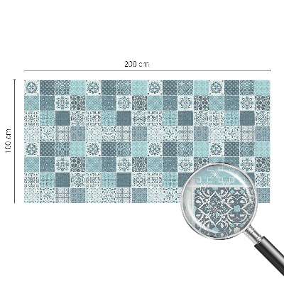 Witraż przyklejany na okno folia matowa Boho kafelki