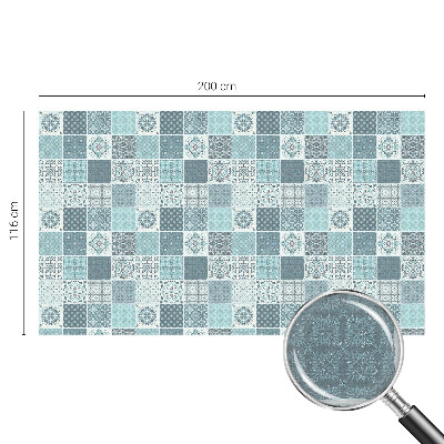 Witraż przyklejany na okno folia matowa Boho kafelki