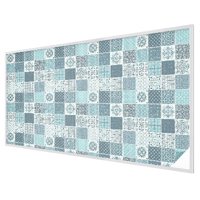 Witraż przyklejany na okno folia matowa Boho kafelki