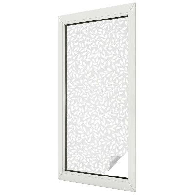 Naklejka witraż na szybę mleczna Liściasty wzór