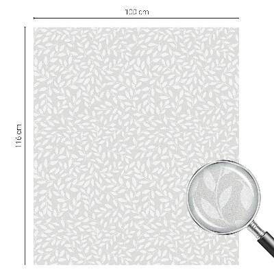 Naklejka witraż na szybę mleczna Liściasty wzór