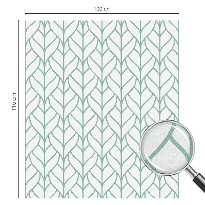 Folia mleczna na okno wzór witraż Roślinna symetria