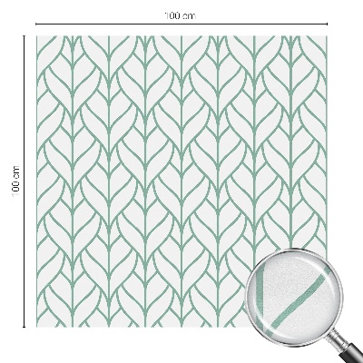 Folia mleczna na okno wzór witraż Roślinna symetria