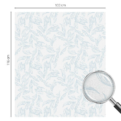 Folia mleczna na okno wzór witraż Eteryczne liście