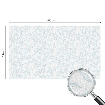 Folia mleczna na okno wzór witraż Eteryczne liście