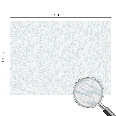 Folia mleczna na okno wzór witraż Eteryczne liście